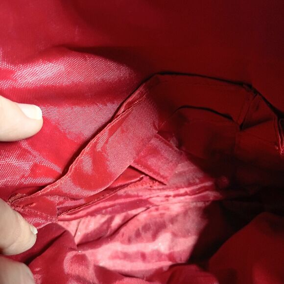 Wilsons Leather Red Leather Backpack Purse Shoulder Bag - Picture 10 of 16